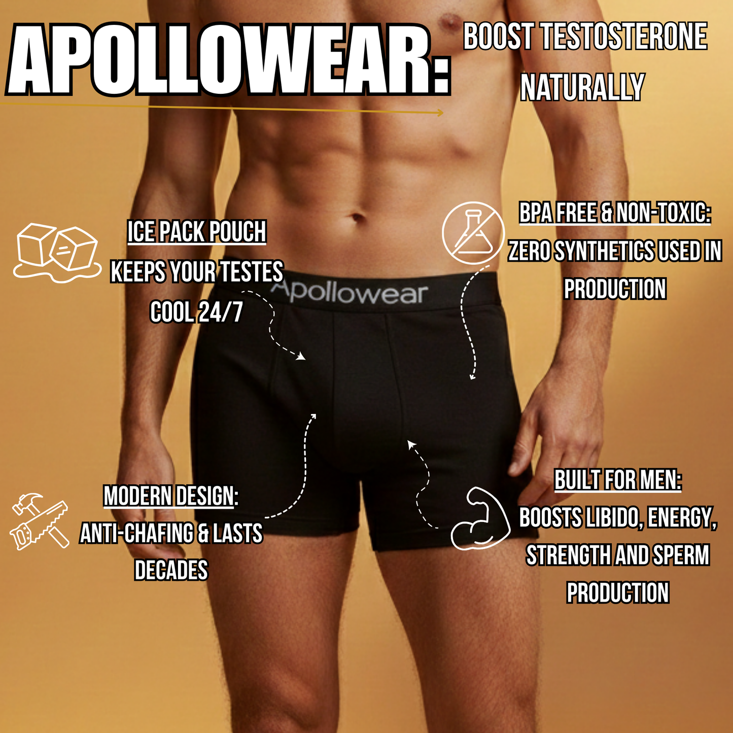 Cotton Boxers With Ice Pack