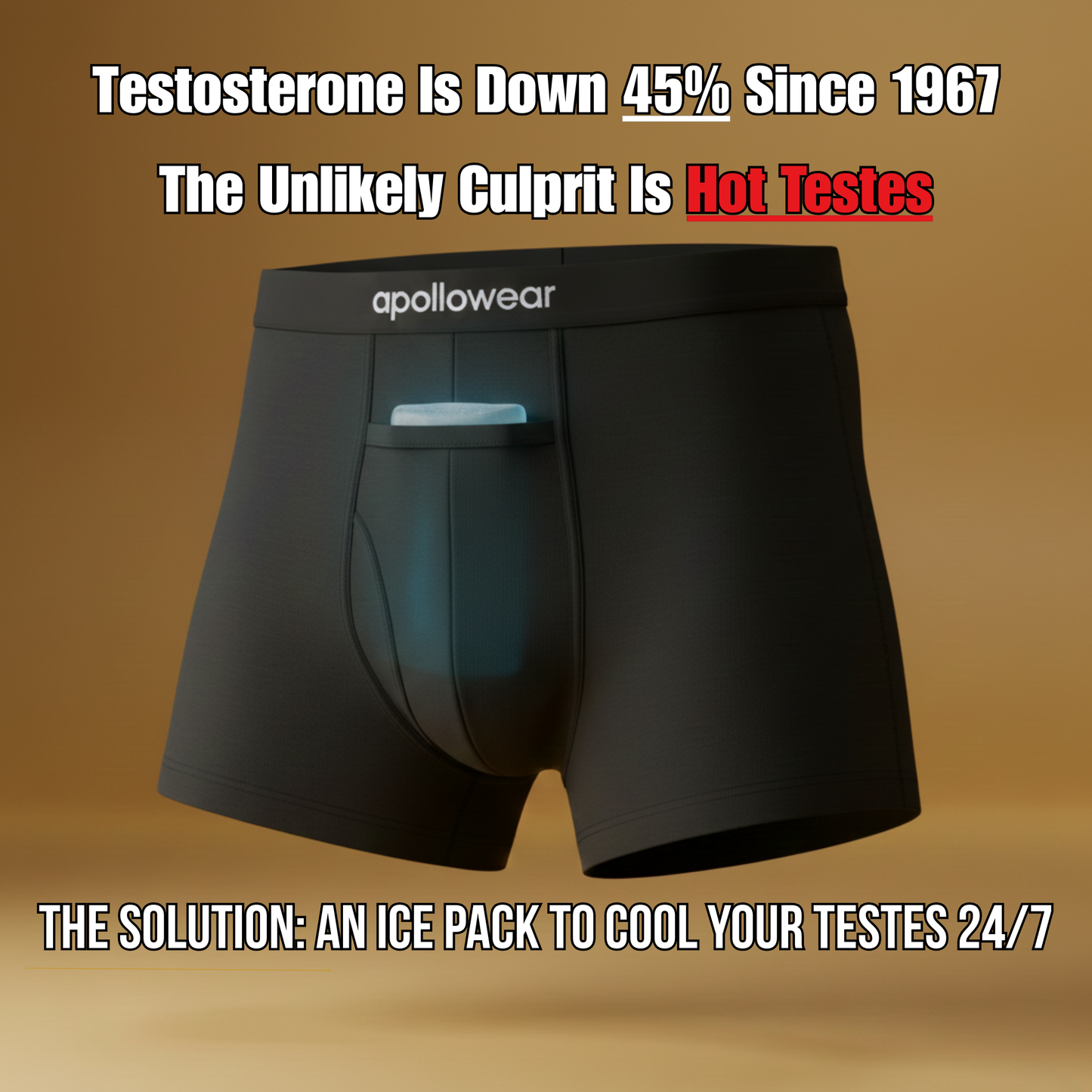 Cotton Boxers With Ice Pack